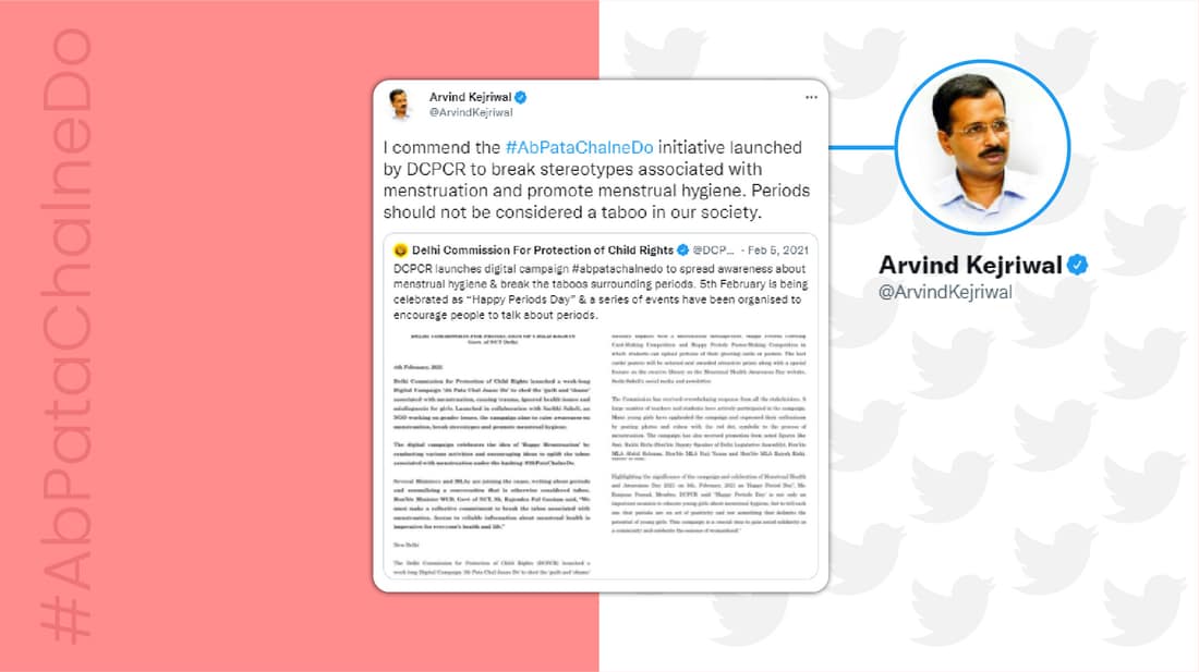 Delhi Chief Minister Tweet Highlighting Red Spot Campaign